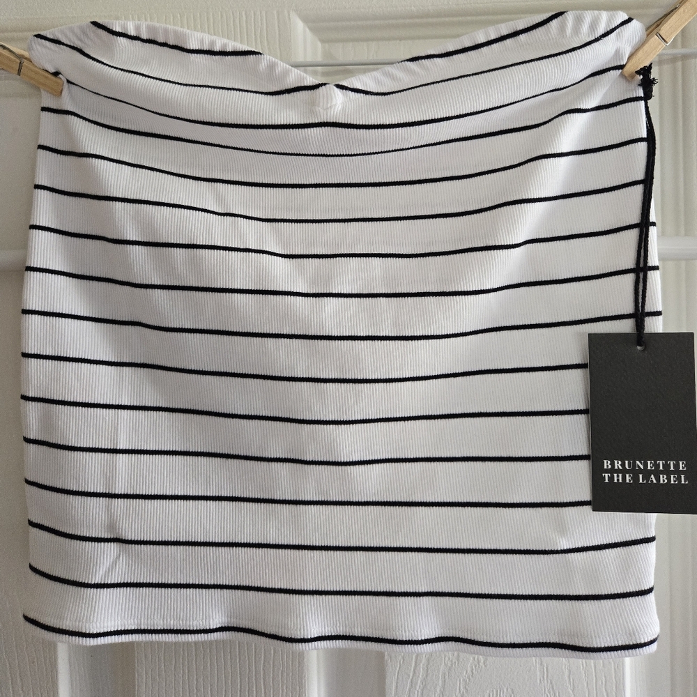 Brunette the Label Ribbed Tube Top M/L